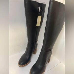 Marc Fisher Black and Brown Heeled Boots